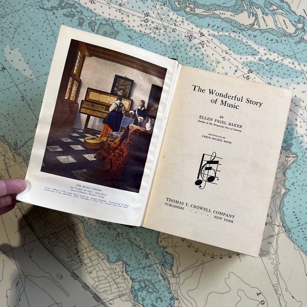 Vintage 1938 The Wonderful Story of Music by Ellen Friel Baker Hardcover Book - Picture 5 of 7